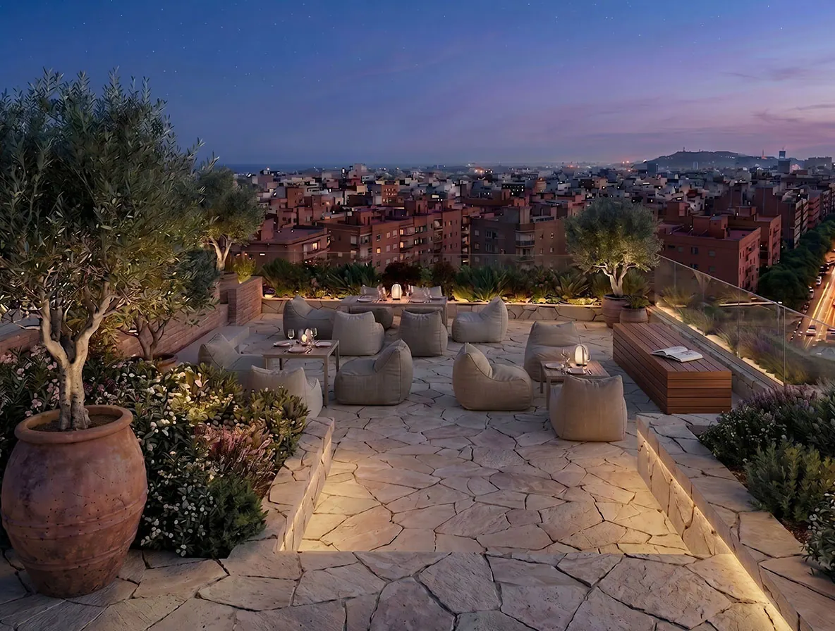 Panoramic terrace in Marrakech from the Liva Residences development